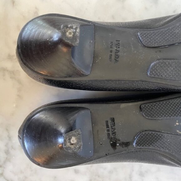 PRADA Tassel Kitten Heel Black Vintage Pumps 37 1/2 - Picture 17 of 17
